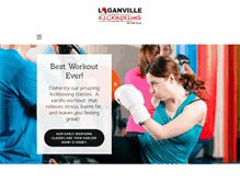 Tablet Screenshot of loganvillekickboxing.com
